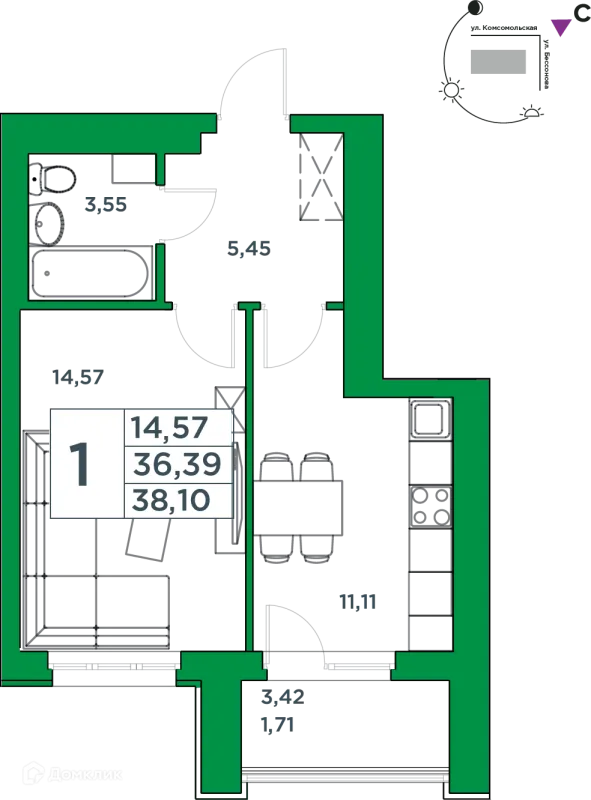 Квартира в ЖК Сапфир