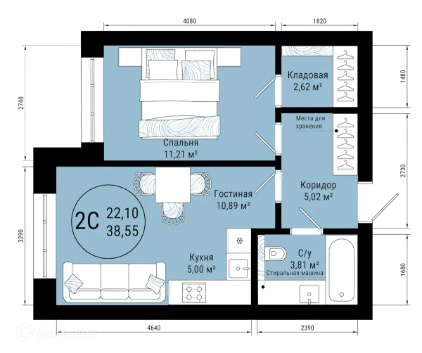 Квартира в ЖК VETER (Ветер)