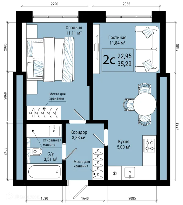 Квартира в ЖК VETER (Ветер)