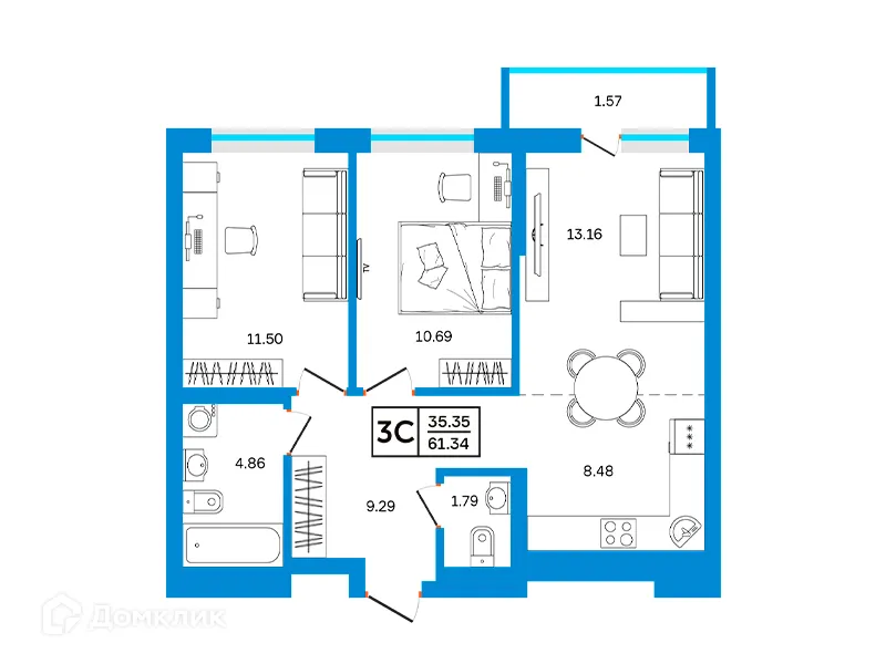 Фото квартиры в ЖК Некрасовский