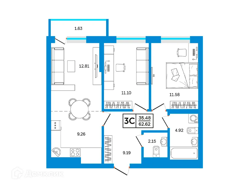 Фото квартиры в ЖК Некрасовский