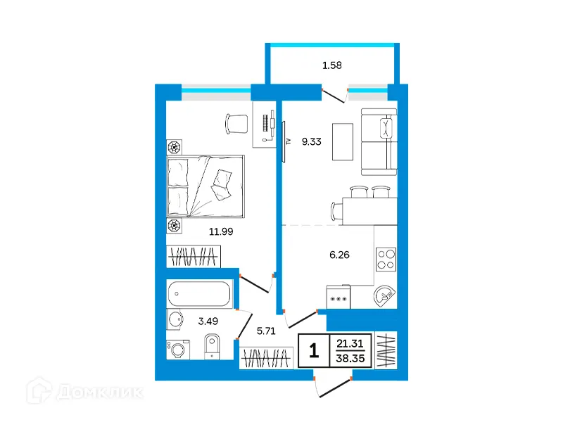 Фото квартиры в ЖК Некрасовский