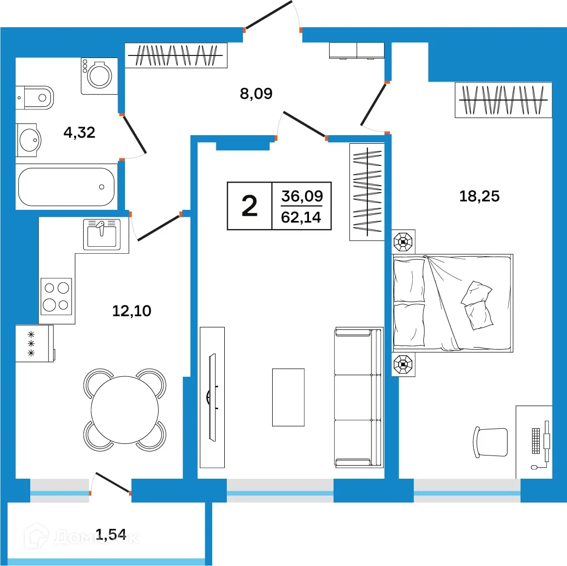 Фото квартиры в ЖК Некрасовский