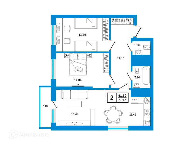 Фото квартиры в ЖК Некрасовский