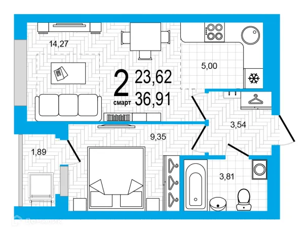 Квартира в ЖК Экогород "Яркий"