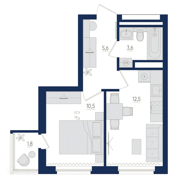 Квартира в ЖК Экогород "Яркий"