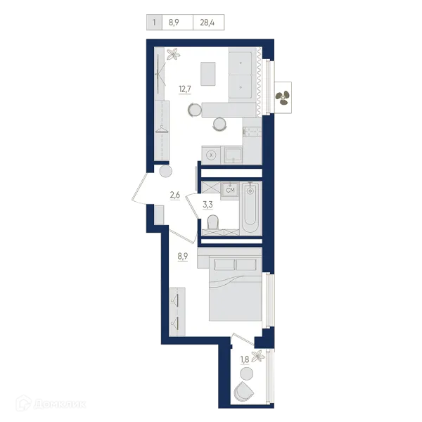 Квартира в ЖК Экогород "Яркий"