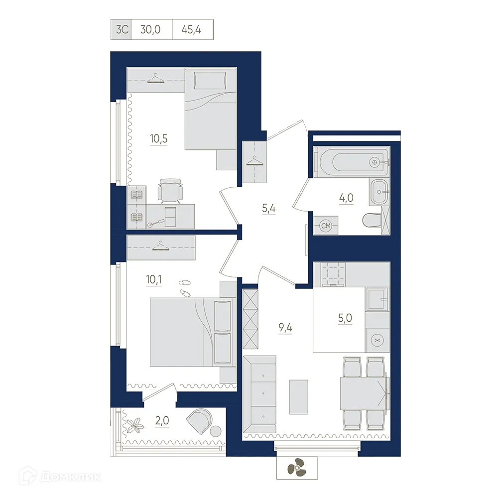 Фото квартиры в ЖК Экогород "Яркий"