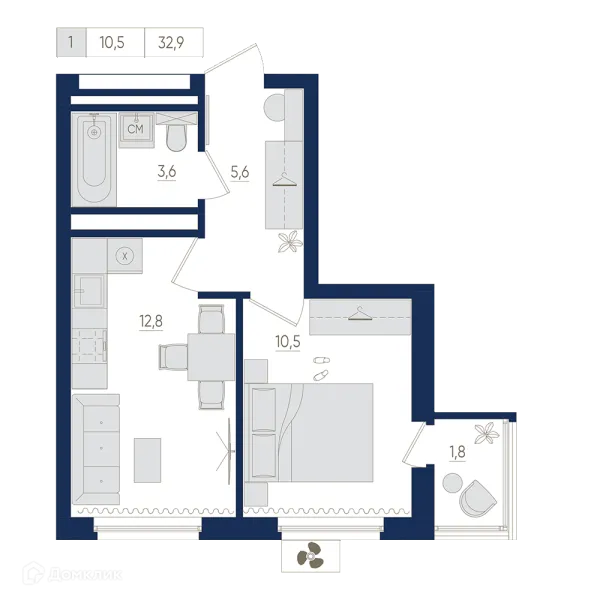 Квартира в ЖК Экогород "Яркий"