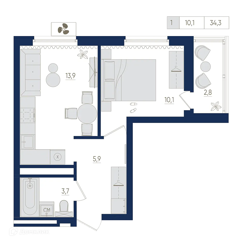 Фото квартиры в ЖК Экогород "Яркий"