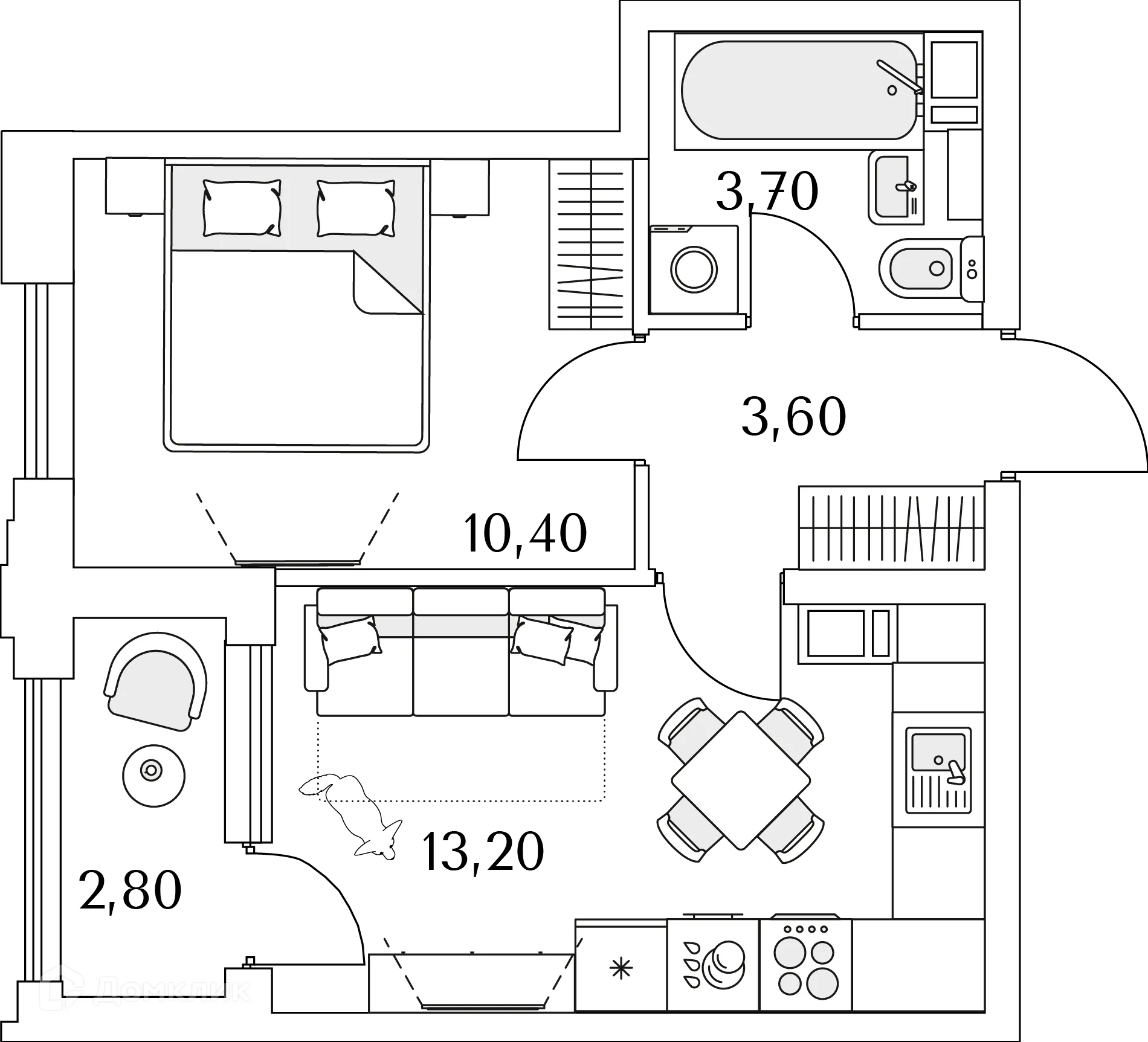 Фото квартиры в ЖК "Тайм Сквер"