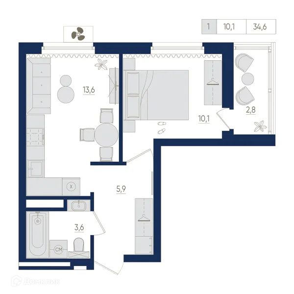 Квартира в ЖК Экогород "Яркий"