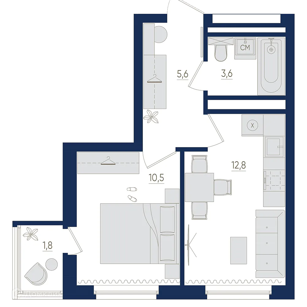 Фото квартиры в ЖК Экогород "Яркий"