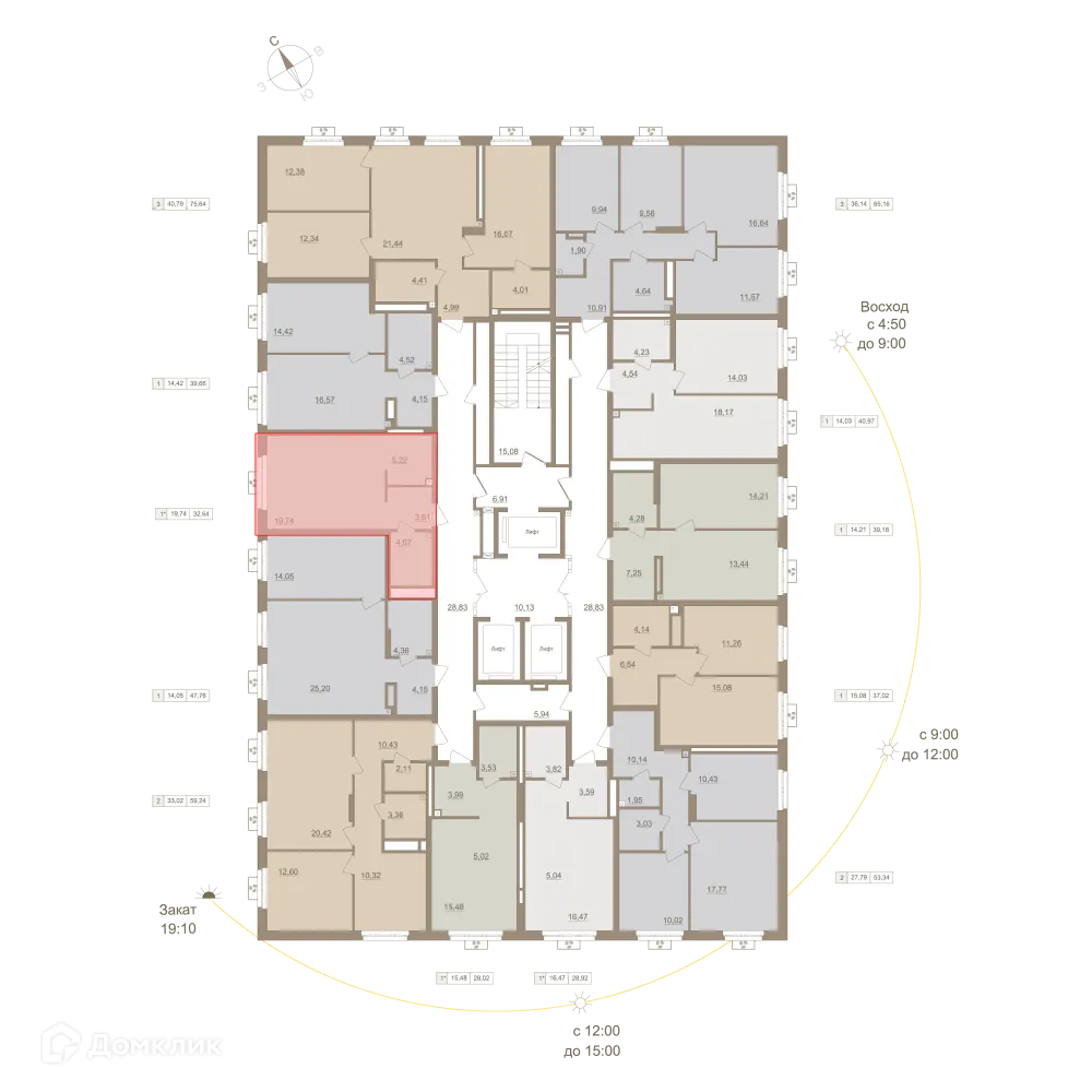 Планировка 1-комнатной квартиры 32.64 м² в ЖК Экогород "Яркий", г. Уфа — фото 2