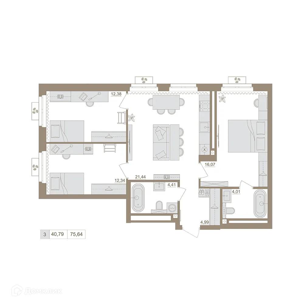 Фото квартиры в ЖК Экогород "Яркий"