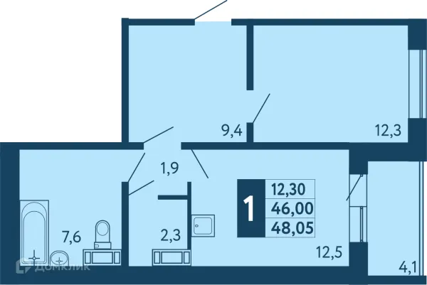 Квартира в ЖК "Новая Дема"