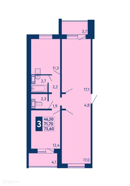 Фото квартиры в ЖК "Новая Дема"