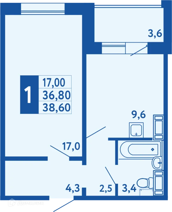 Квартира в ЖК "Новая Дема"