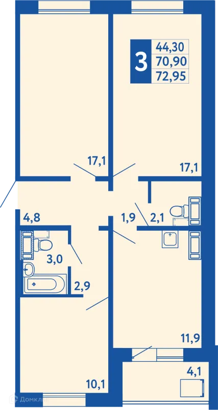 Квартира в ЖК "Новая Дема"