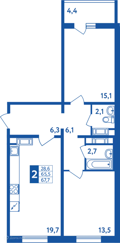 Квартира в ЖК "Новая Дема"