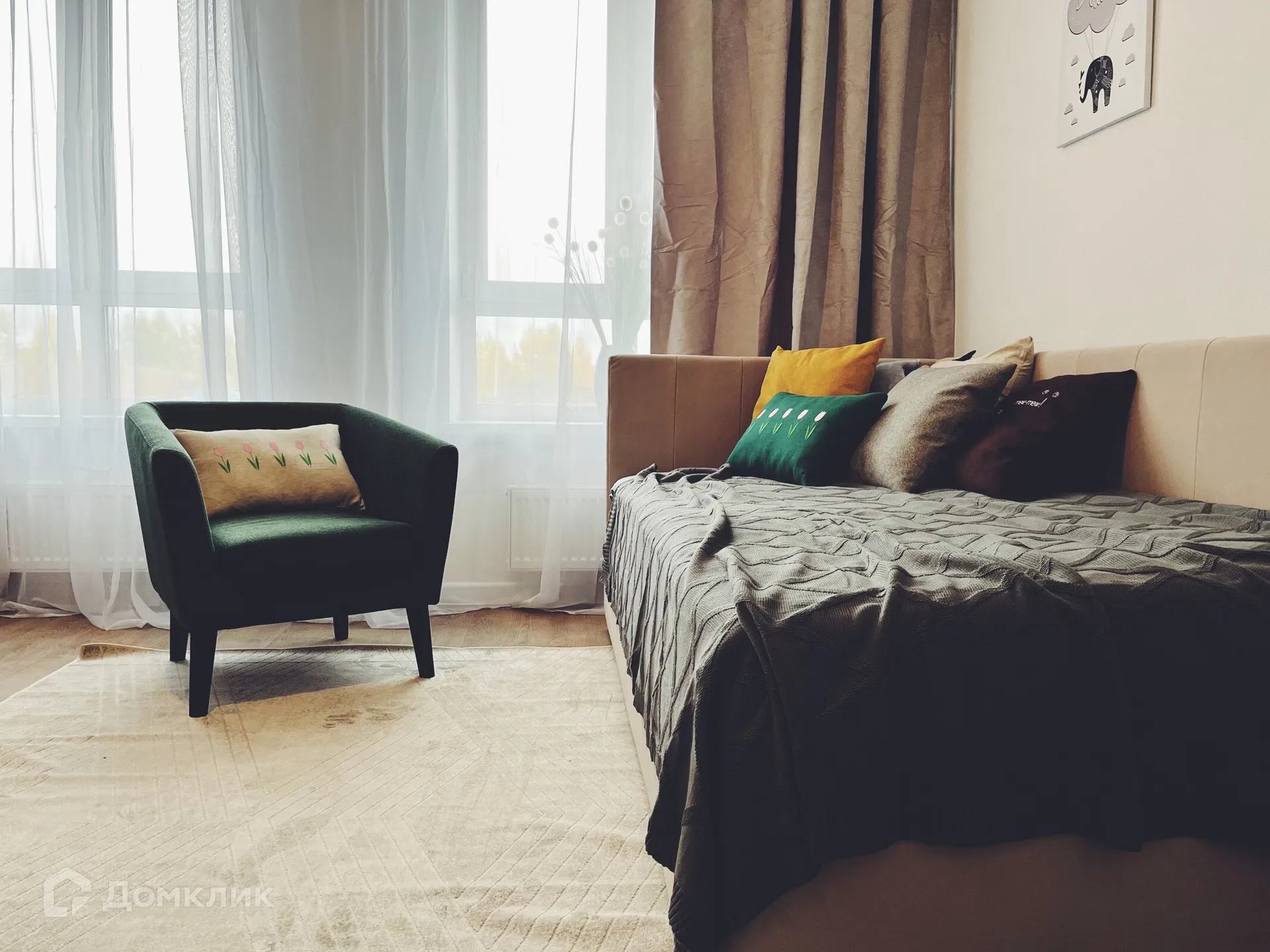 Планировка 1-комнатной квартиры 37.49 м² в ЖК Город Природы, г. Уфа — фото 5