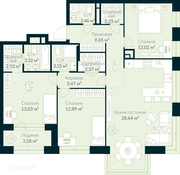 Квартира в ЖК URMAN Сity (Урман Сити)