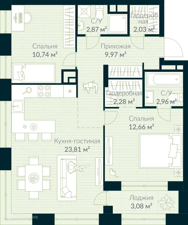 Квартира в ЖК URMAN Сity (Урман Сити)