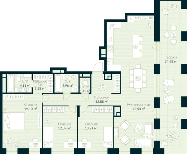 Квартира в ЖК URMAN Сity (Урман Сити)