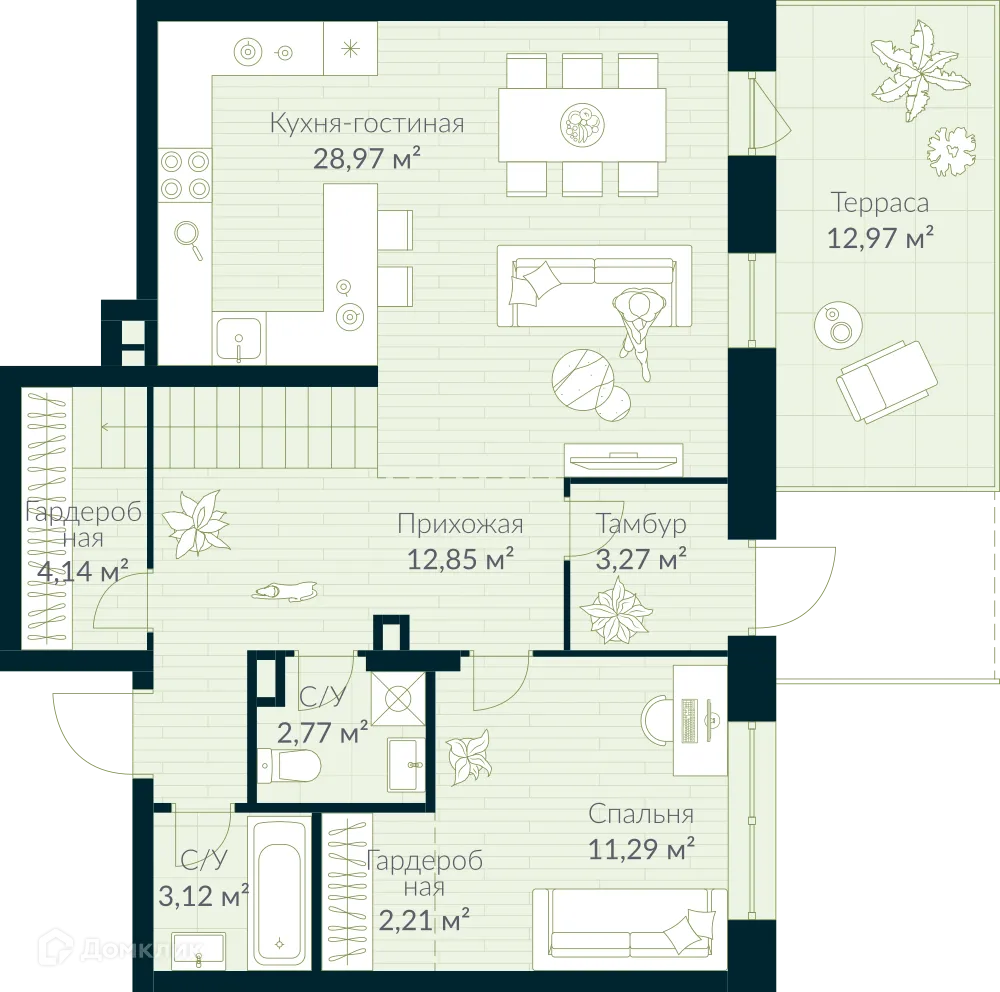 Фото квартиры в ЖК URMAN Сity (Урман Сити)