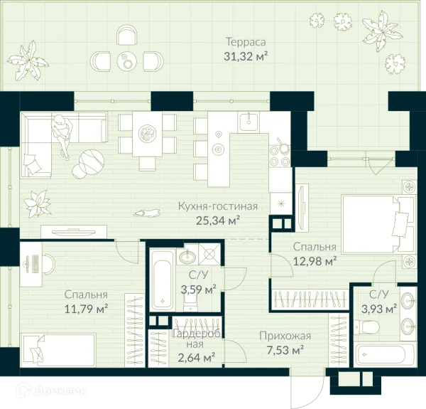 Квартира в ЖК URMAN Сity (Урман Сити)