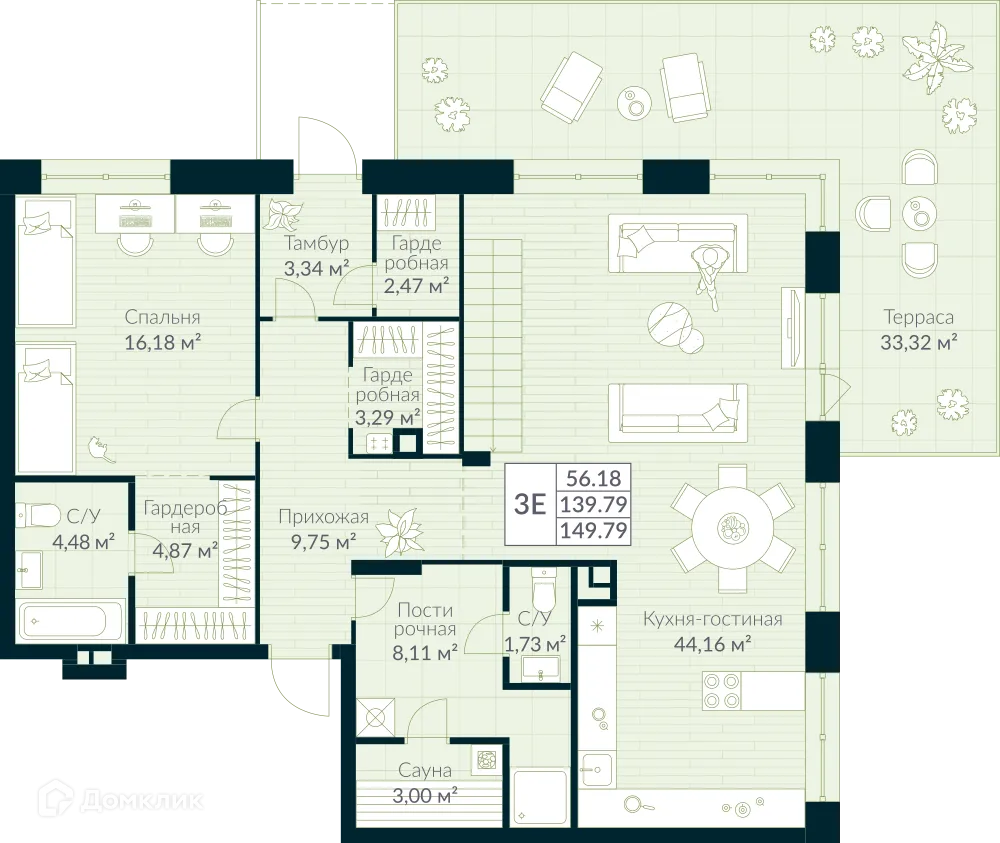 Фото квартиры в ЖК URMAN Сity (Урман Сити)