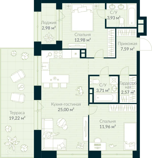 Квартира в ЖК URMAN Сity (Урман Сити)