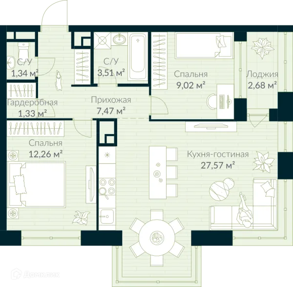 Квартира в ЖК URMAN Сity (Урман Сити)