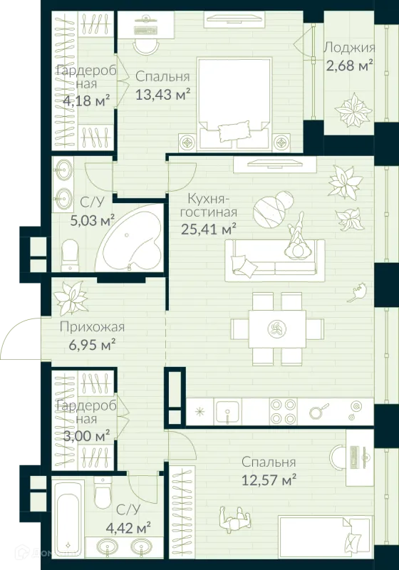 Квартира в ЖК URMAN Сity (Урман Сити)