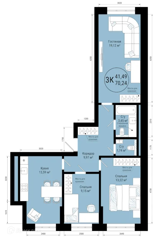 Квартира в ЖК VETER (Ветер)