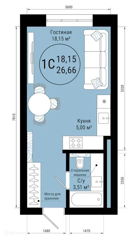 Квартира в ЖК VETER (Ветер)