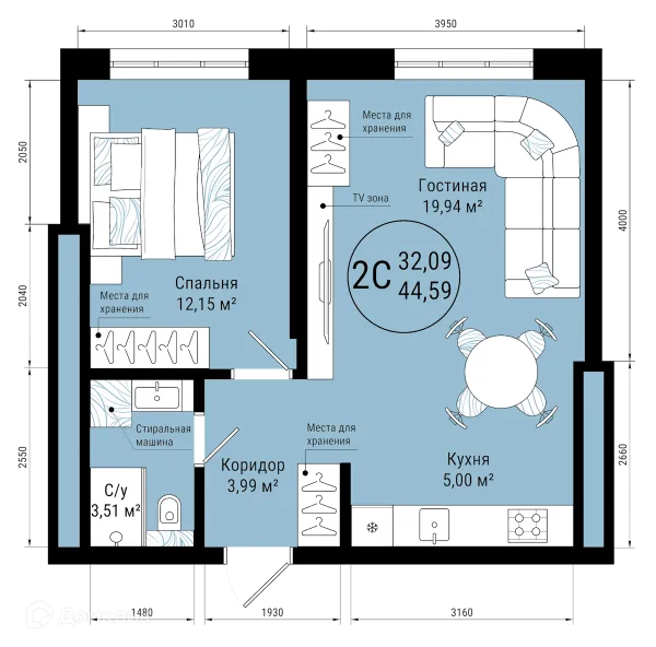 Квартира в ЖК VETER (Ветер)