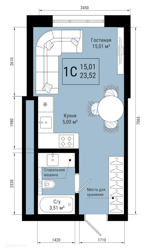 Квартира в ЖК VETER (Ветер)