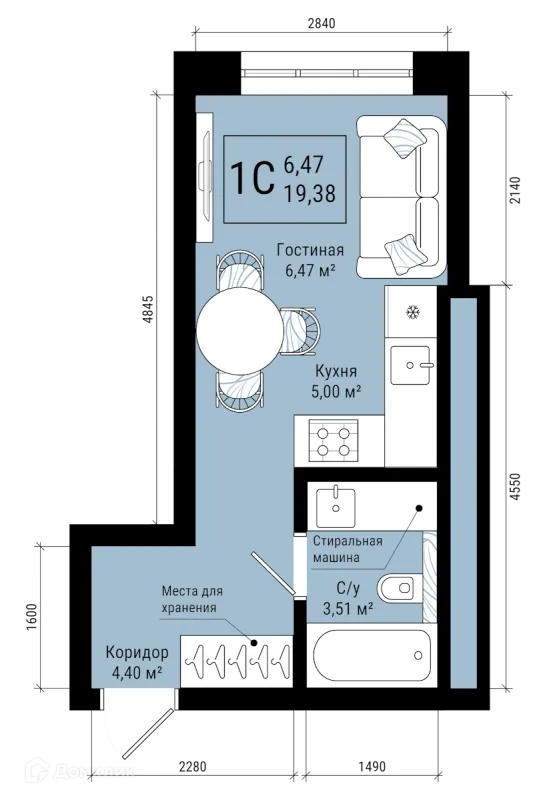 Квартира в ЖК VETER (Ветер)