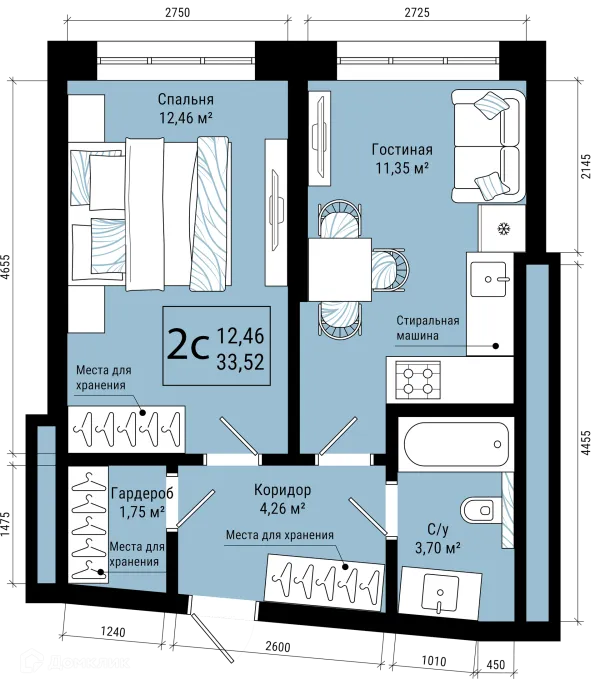 Квартира в ЖК VETER (Ветер)