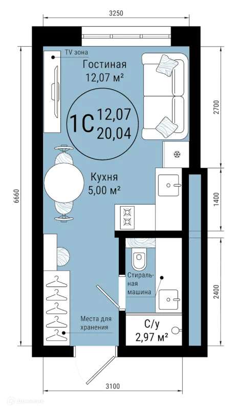 Квартира в ЖК VETER (Ветер)