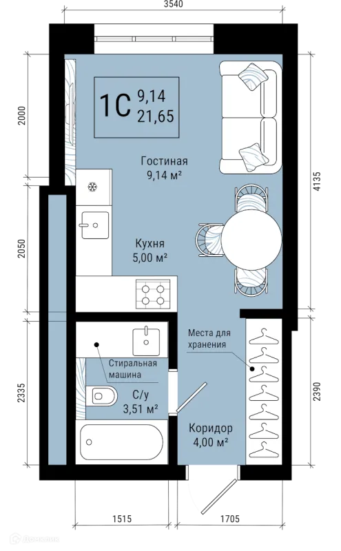 Квартира в ЖК VETER (Ветер)