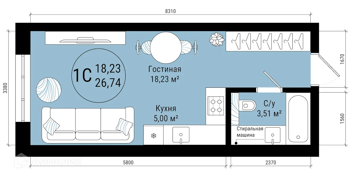 Фото квартиры в ЖК VETER (Ветер)