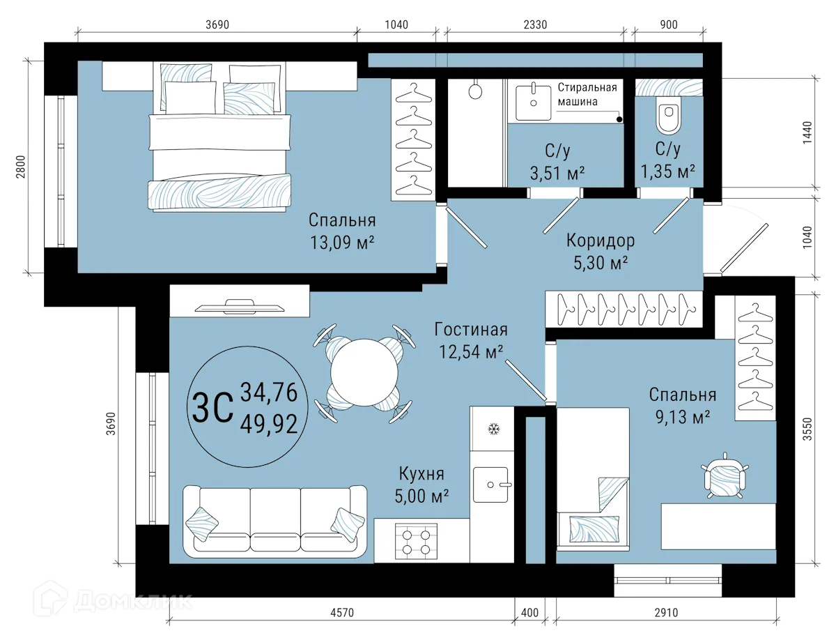 Фото квартиры в ЖК VETER (Ветер)