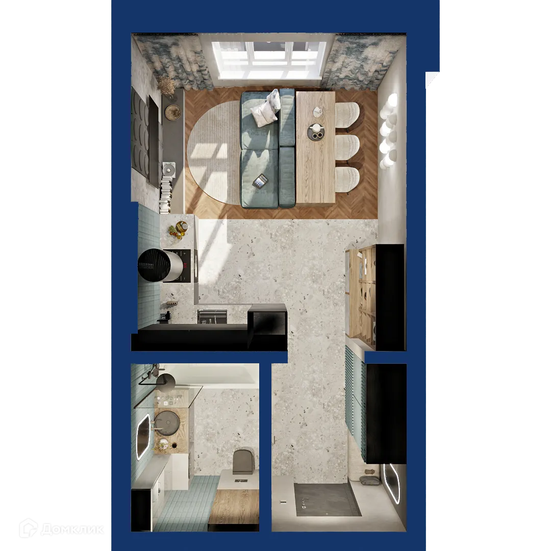 Планировка студии квартиры 29.92 м² в ЖК Вершина, г. Уфа — фото 2