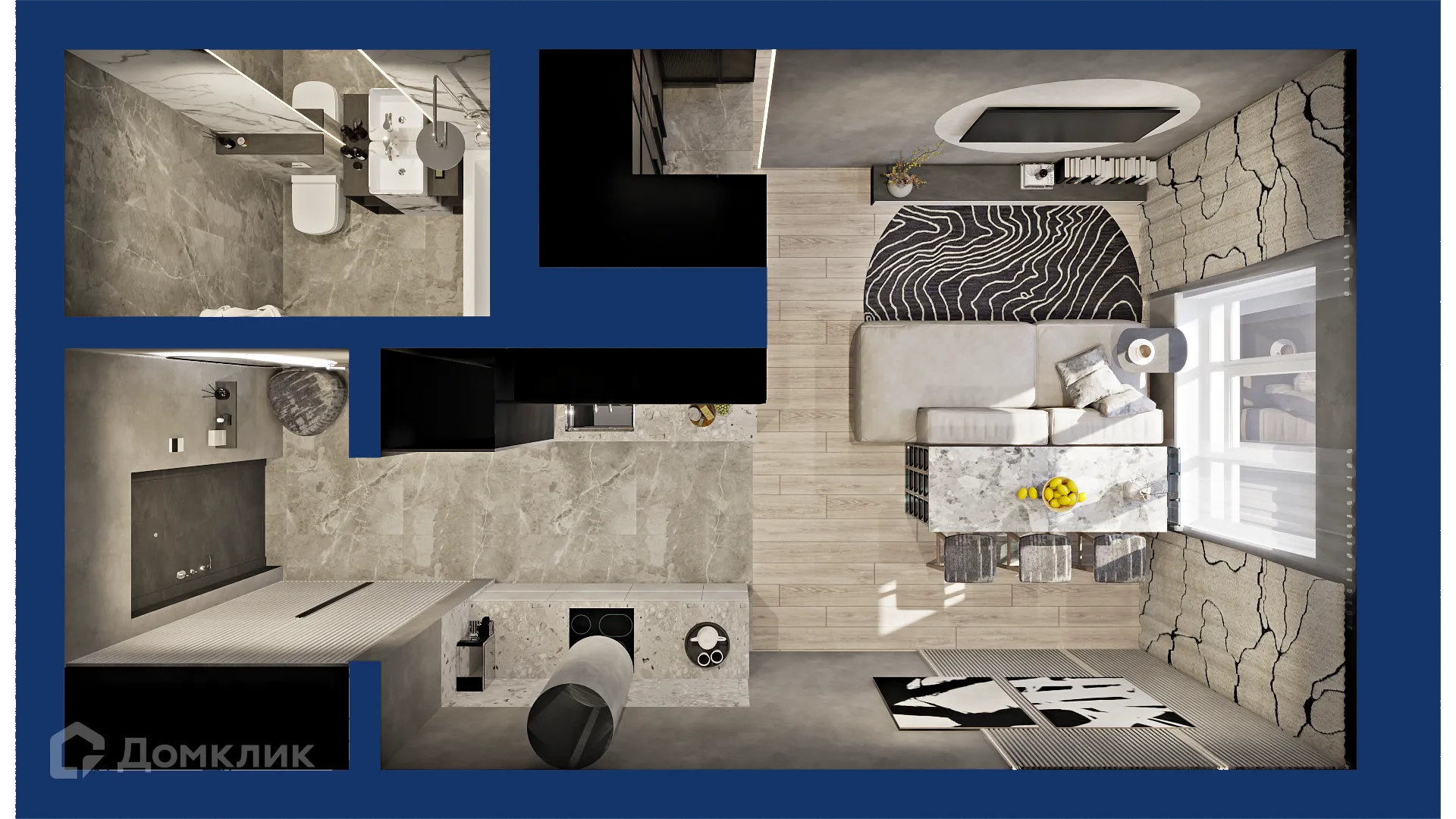 Планировка студии квартиры 29.47 м² в ЖК Вершина, г. Уфа — фото 2