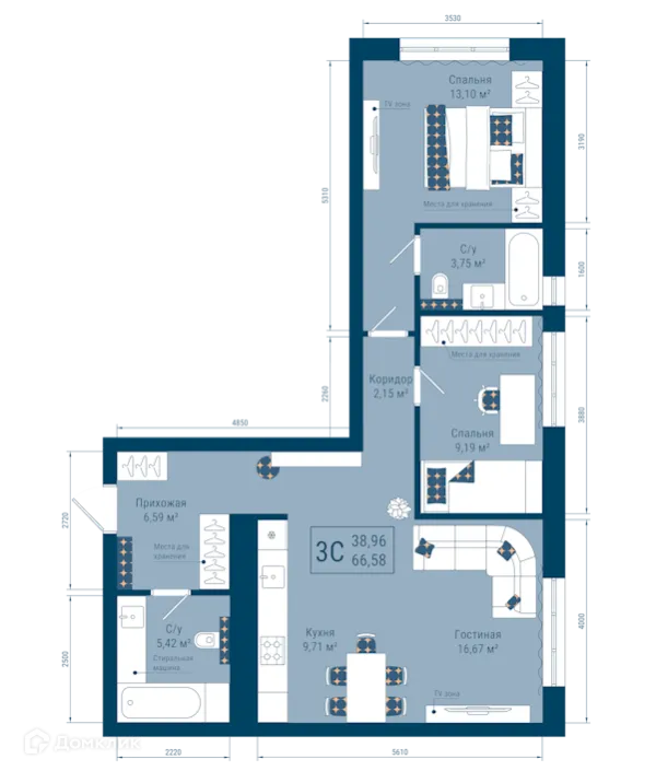 Квартира в ЖК THE SKY (СКАЙ)