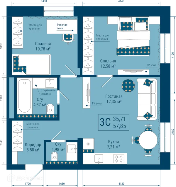 Квартира в ЖК THE SKY (СКАЙ)