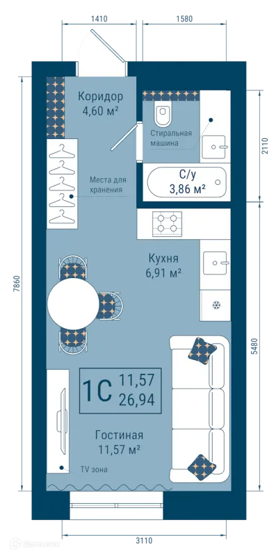 Квартира в ЖК THE SKY (СКАЙ)