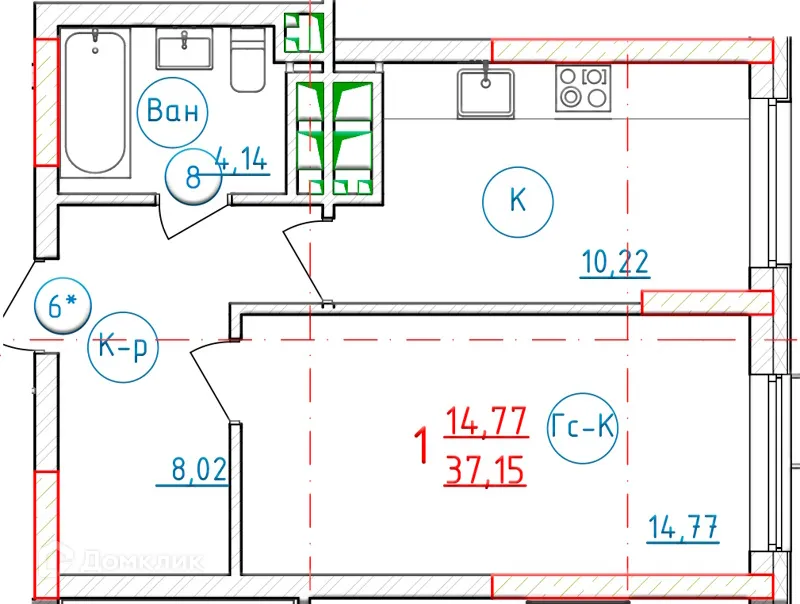 Фото квартиры в ЖК Grand Family ( ЖК Гранд Фемели)